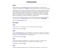 Tablet Screenshot of ltgamejam.org